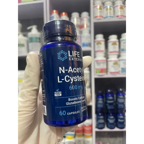 [MỸ] Viên N-acetyl-L-cysteine 600mg , 60 viên Life Extension Tăng mức độ Glutathione trong tế bào. Hỗ trợ gan phế quản