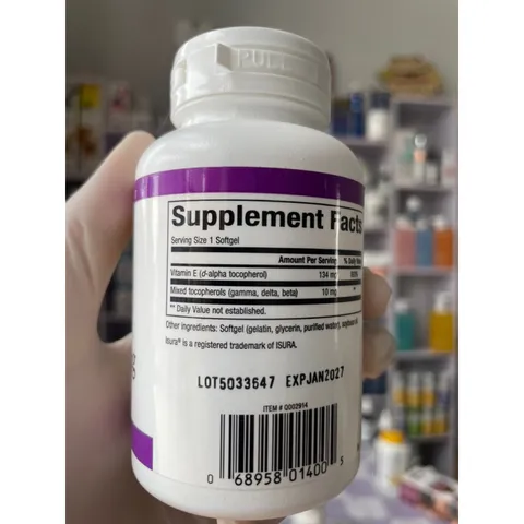 [MỸ] Viên vitamin E 134mg Mixed( 200 IU ) 90 viên natural factors