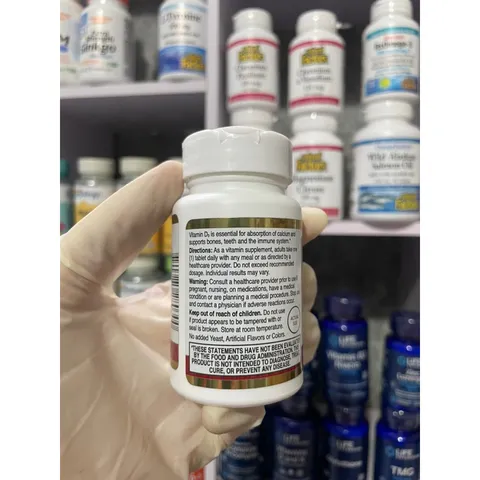 [MỸ] Viên vitamin D3 25 mcg 1000 IU 21 st Century hấp thụ canxi và hỗ trợ xương, răng và hệ miễn dịch.
