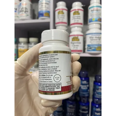 [MỸ] Viên vitamin D3 25 mcg 1000 IU 21 st Century hấp thụ canxi và hỗ trợ xương, răng và hệ miễn dịch.