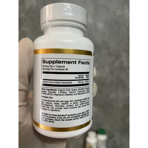 [MỸ] viên Bioactive Vitamin E, 335 mg (500 IU) California Gold Nutrition