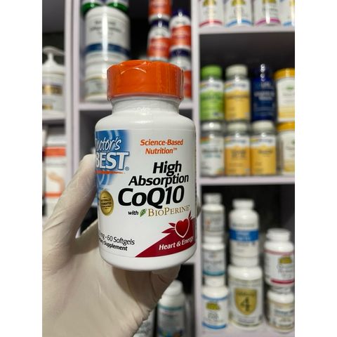 [MỸ] viên High Absorption CoQ10 with BioPerine 100mg 60 viên Doctor's Best Q10
