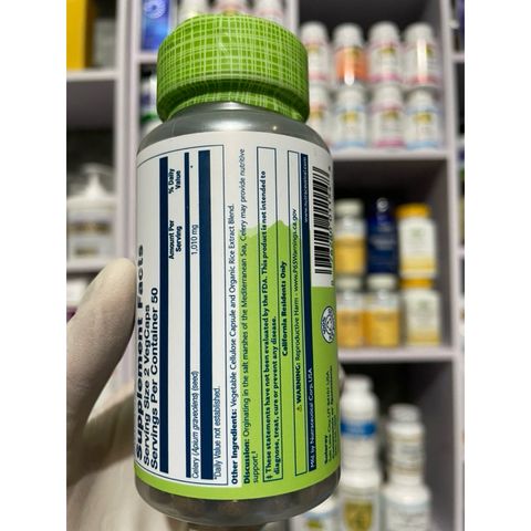 [MỸ] Viên Celery seed (Apium graveolens) hạt cây cần tây Solaray 100 viên 1010mg