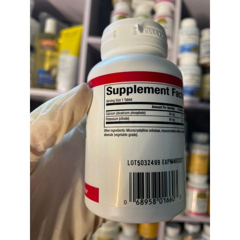 [MỸ] viên Potassium 99mg 90 viên bố sung kali, điện giải cho cơ thể Natural factors
