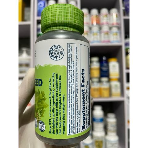 [MỸ] Viên Celery seed (Apium graveolens) hạt cây cần tây Solaray 100 viên 1010mg