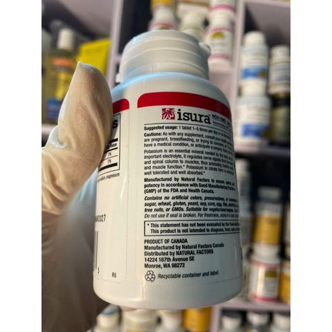 [MỸ] viên Potassium 99mg 90 viên bố sung kali, điện giải cho cơ thể Natural factors