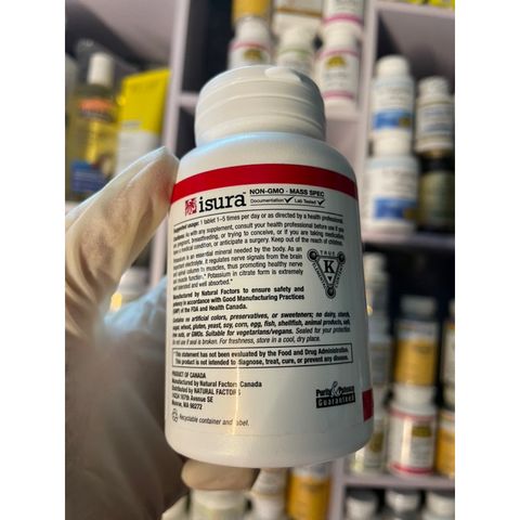 [MỸ] viên Potassium 99mg 90 viên bố sung kali, điện giải cho cơ thể Natural factors