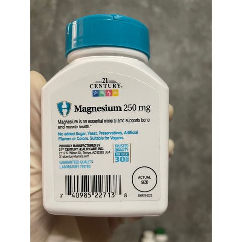 [MỸ] viên Magnesium 250mg , 110 viên 21st century