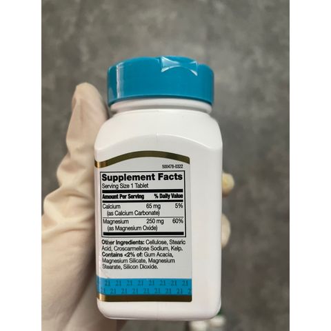 [MỸ] viên Magnesium 250mg , 110 viên 21st century