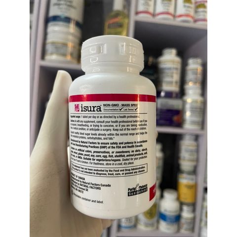 [MỸ] bổ sung Chromium Picolinate 500mcg 90viên Natural Factors giảm cơn đói & thèm ăn