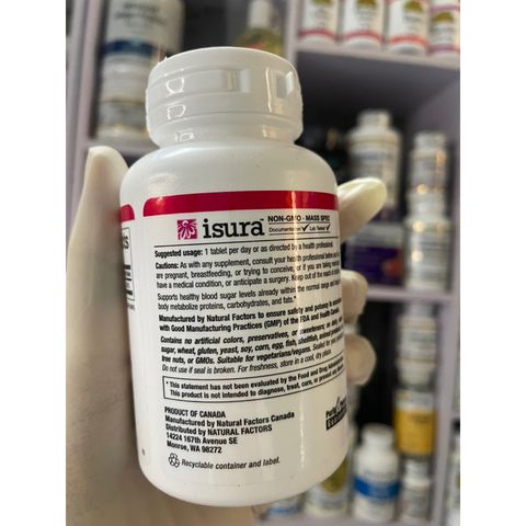 [MỸ] bổ sung Chromium Picolinate 500mcg 90viên Natural Factors giảm cơn đói & thèm ăn