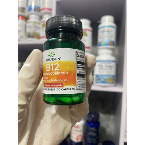 [MỸ] Viên Vitamin B12 30 viên Swanson 500mcg bổ sung khoáng chất cho cơ thể