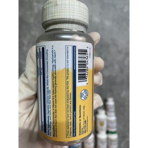 [MỸ] viên Niacinamide 500mg  Solaray  100 viên giúp da ngừa mụn..vv