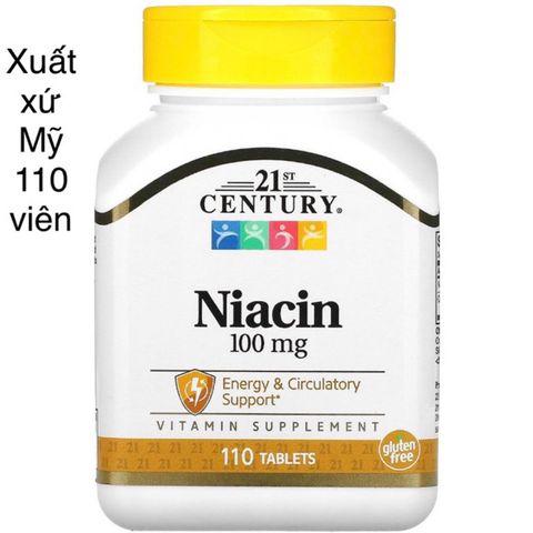 [MỸ] viên niacin 100mg 110 viên 21st Century