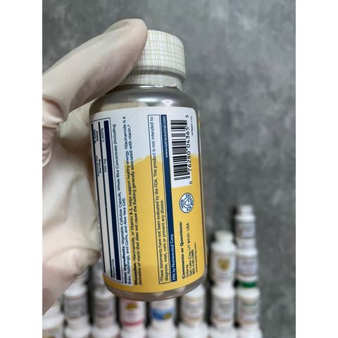 [MỸ] viên Niacinamide 500mg  Solaray  100 viên giúp da ngừa mụn..vv