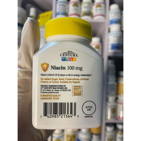 [MỸ] viên niacin 100mg 110 viên 21st Century