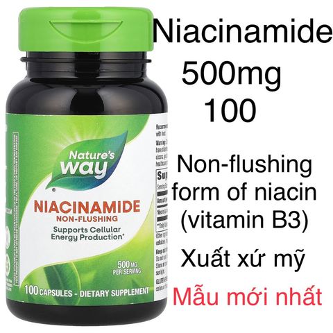 [MỸ] viên Niacinamide non-flushing 500mg nature’s way 100viên