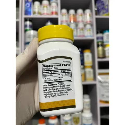 [MỸ] viên Niacinamide 500mg 21st Century 110 viên giúp bổ sung vitamin
