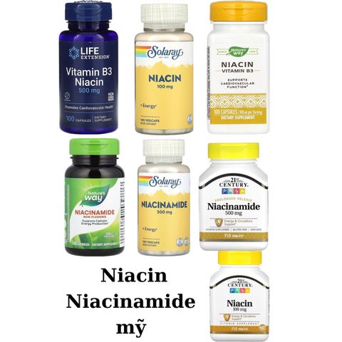 [MỸ] viên Niacinamide non-flushing 500mg nature’s way 100viên