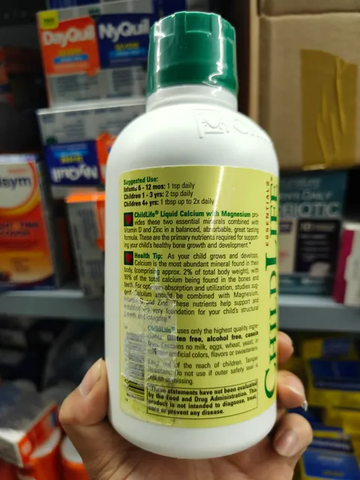 Siro bổ sung Canxi và Magiê cho trẻ em ChildLife Liquid Calcium and Magnesium 473ml