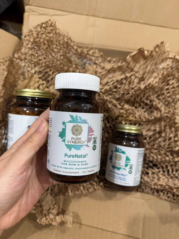 Pure Synergy PureNatal Multivitamin cho Mẹ và Bé với Rau Củ và Trái Cây Hữu Cơ - 120 Tables