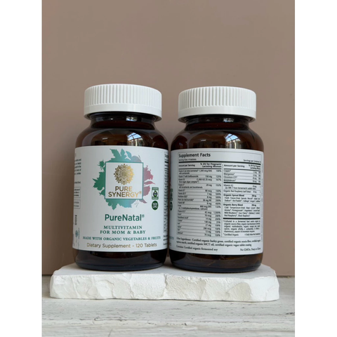 Pure Synergy PureNatal Multivitamin cho Mẹ và Bé với Rau Củ và Trái Cây Hữu Cơ - 120 Tables
