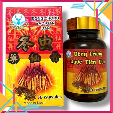 (Cao cấp) Viên uống Đông trùng dược tiên đơn - Dong Chong Yao Xian Dan - Hộp gồm 30 viên - Xuất xứ Nhật Bản - Mã 1521 Chính hãng