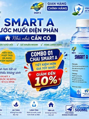 ✅ THÙNG 08 CHAI SMART A 500ML – DUNG DỊCH SÁT KHUẨN MẪU MỚI 2026 – SHOP TRỌNG ĐỨC SMART
