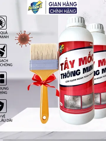 SMART TM - Dung dịch tẩy mốc Smart an toànl àm sạch mốc tường, doăng cao su, chăn gối, quần áo trắng