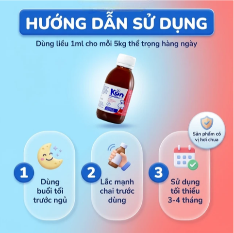 Siro hỗ trợ tăng cường sức đề kháng ở trẻ Syrup Kan (120ml)