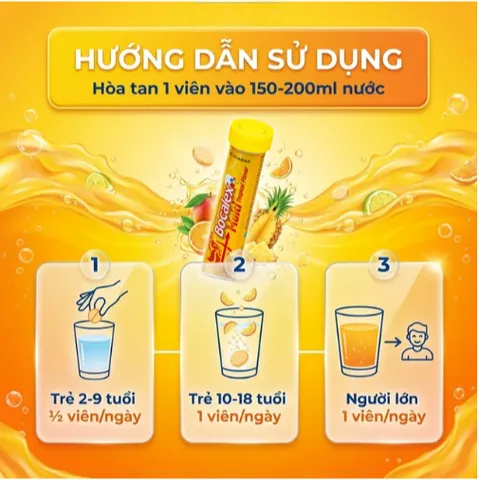 Viên sủi giúp nâng cao sức đề kháng Bocalex Multi Tropical Flavor DHG Pharma (20 viên)