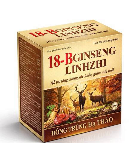 Viên bổ Vitamin 18B GINSENG LINHZHI Nhân Sâm Đông Trùng Hạ Thảo giảm mệt mỏi,bồi bổ cơ thể,tăng cường đề kháng100V