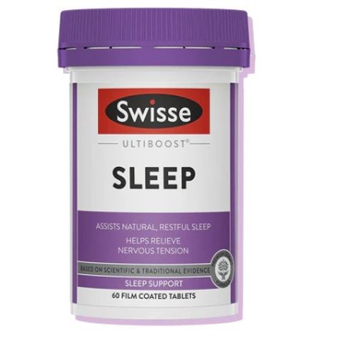 Viên uống Swisse Ultiboost Sleep Hỗ trợ giấc ngủ, giúp giảm căng thẳng thần kinh (Hộp 60 viên)
