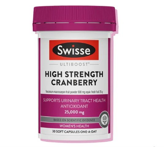 Viên uống Swisse Ultiboost High Strength Cranberry hỗ trợ tiết niệu (Hộp 30 viên)