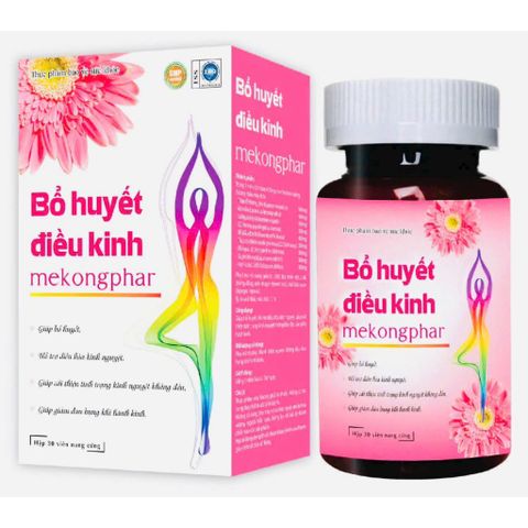 Bổ huyết điều kinh Mekongphar Ích Mẫu kinh nguyệt không đều đau bụng kinh rối loạn kinh nguyệt trong thời kỳ mới có kinh