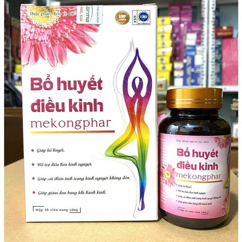 Bổ huyết điều kinh Mekongphar Ích Mẫu kinh nguyệt không đều đau bụng kinh rối loạn kinh nguyệt trong thời kỳ mới có kinh