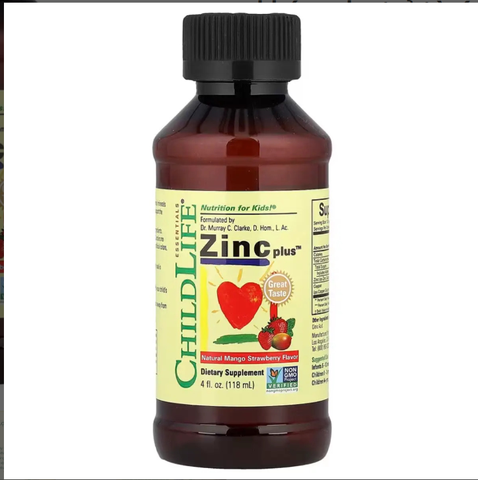 Kẽm ChildLife Zinc Plus nội địa Mỹ 118ml dạng lỏng cho bé 6 tháng tuổi
