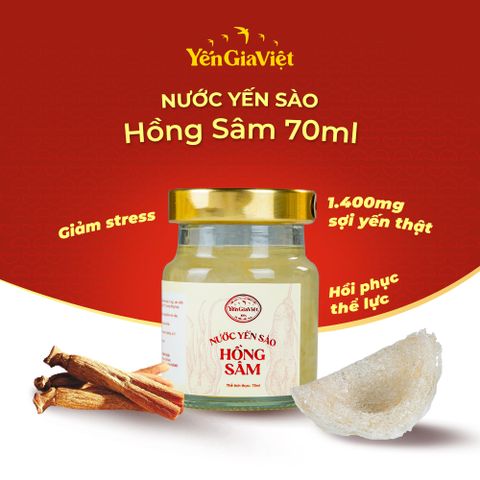 Nước yến sào Hồng sâm Yến Gia Việt 70ml