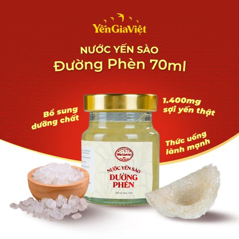 Nước yến sào đường phèn Yến Gia Việt 70ml