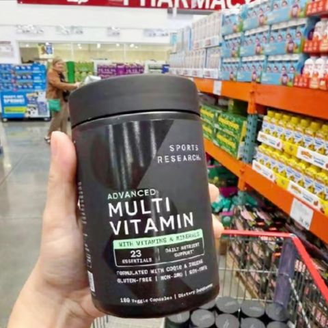 Viên uống Bổ sung Vitamin [Nam/Nữ dưới 50 tuổi] Sports Research Advanced Multi Vitamin 180 viên - Hỗ Trợ Sức Khỏe Tổng Thể - SP Chuẩn Mỹ