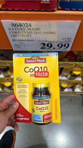 Viên uống Hỗ trợ Tim mạch Nature Made CoQ10 200 mg - Tăng cường sức khỏe Tim & Năng lượng tế bào 140 viên - S/P Chuẩn Mỹ