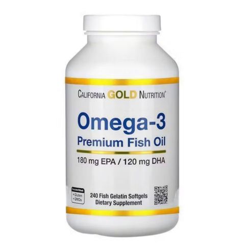 Viên uống Dầu cá Omega-3 California Gold Nutrition Omega-3 Premium Fish Oil 240 viên - S/P Chuẩn Mỹ