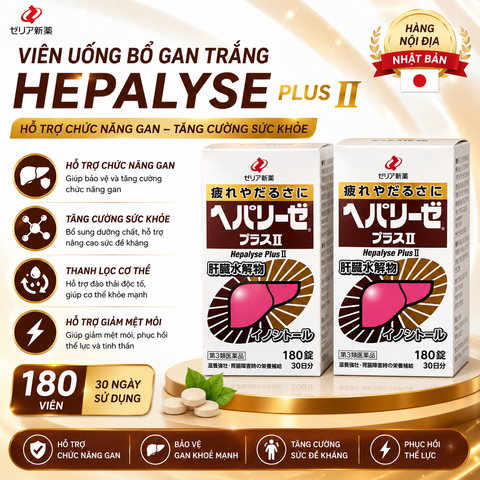 Viên Uống Hepalyse Nhật Bản 180 Viên – Hỗ Trợ Gan, Giảm Mệt Mỏi, Tăng Cường Sức Khỏe