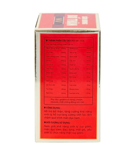 Viên uống hỗ trợ bổ thận, tăng cường sức khoẻ Sâm Nhung Bổ Thận NV (30 viên)