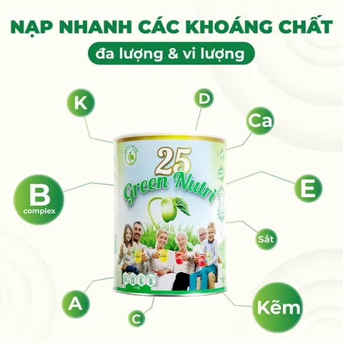 Sữa Hạt Ngũ Cốc 25 Green Nutri 750g nhập khẩu Malaysia - Giàu tảo xoắn, thanh lọc cơ thể, tốt cho tiêu hóa, thuần chay