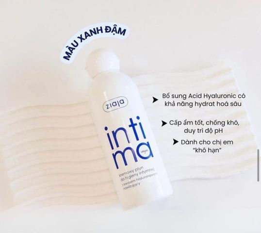 Dung Dịch Vệ Sinh Intima Ziaja Ba Lan 200ML Màu Xanh Đậm (Khô)