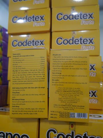 Viên Uống Giảm Ho CODETEX FORTE- Hộp 100 Viên