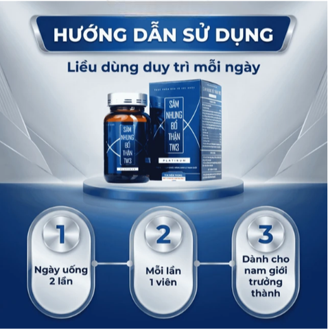 Viên uống hỗ trợ bổ thận , cải thiện sức khoẻ nam Sâm Nhung Bổ Thận TW3 Platinum (60 viên)