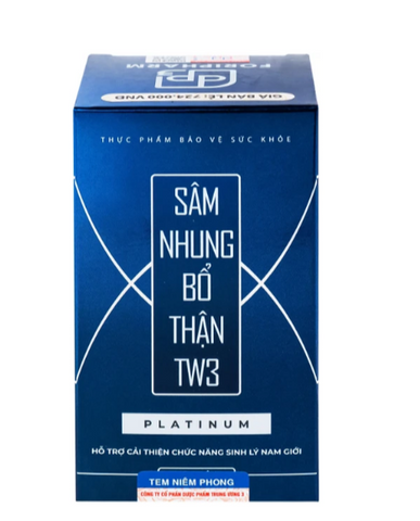 Viên uống hỗ trợ bổ thận , cải thiện sức khoẻ nam Sâm Nhung Bổ Thận TW3 Platinum (60 viên)