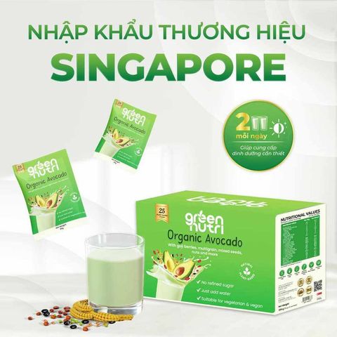 Sữa Hạt Ngũ Cốc Organic Avocado BCAAs - Giúp Duy Trì Sức Khỏe Khối Cơ, Thực Phẩm Chay Nhập Khẩu 300g